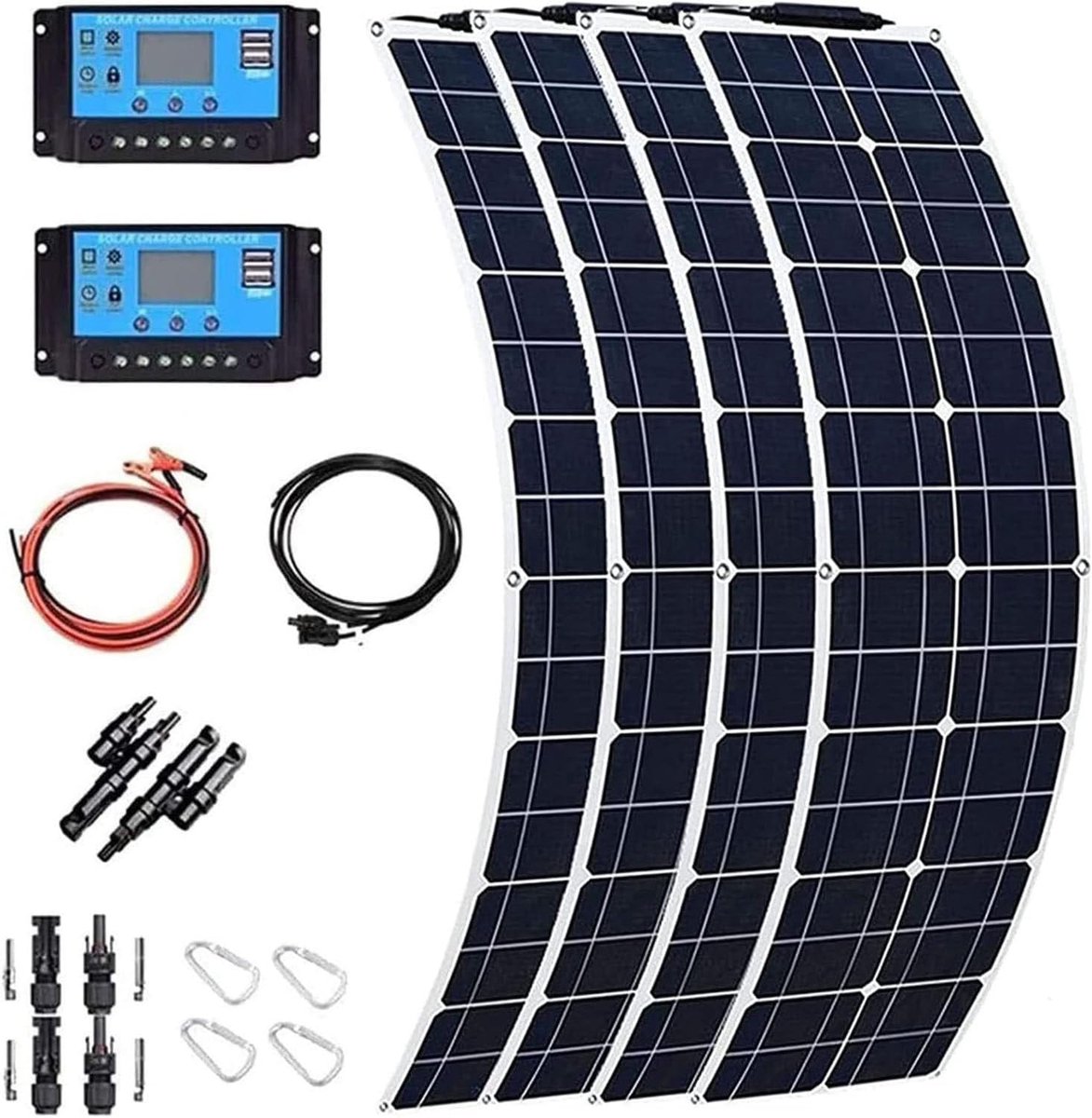 Zonnepaneel Set - Flexibel Paneel - Energie Opwekken - Inclusief 40A Regelaar - 106 x 27.7 cm