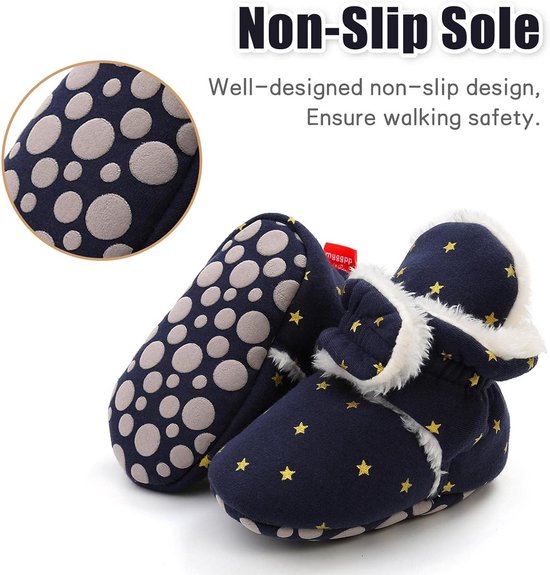 Zachte katoenen baby booties voor 0-18 maanden - antislip en comfortabel — afbeelding 5
