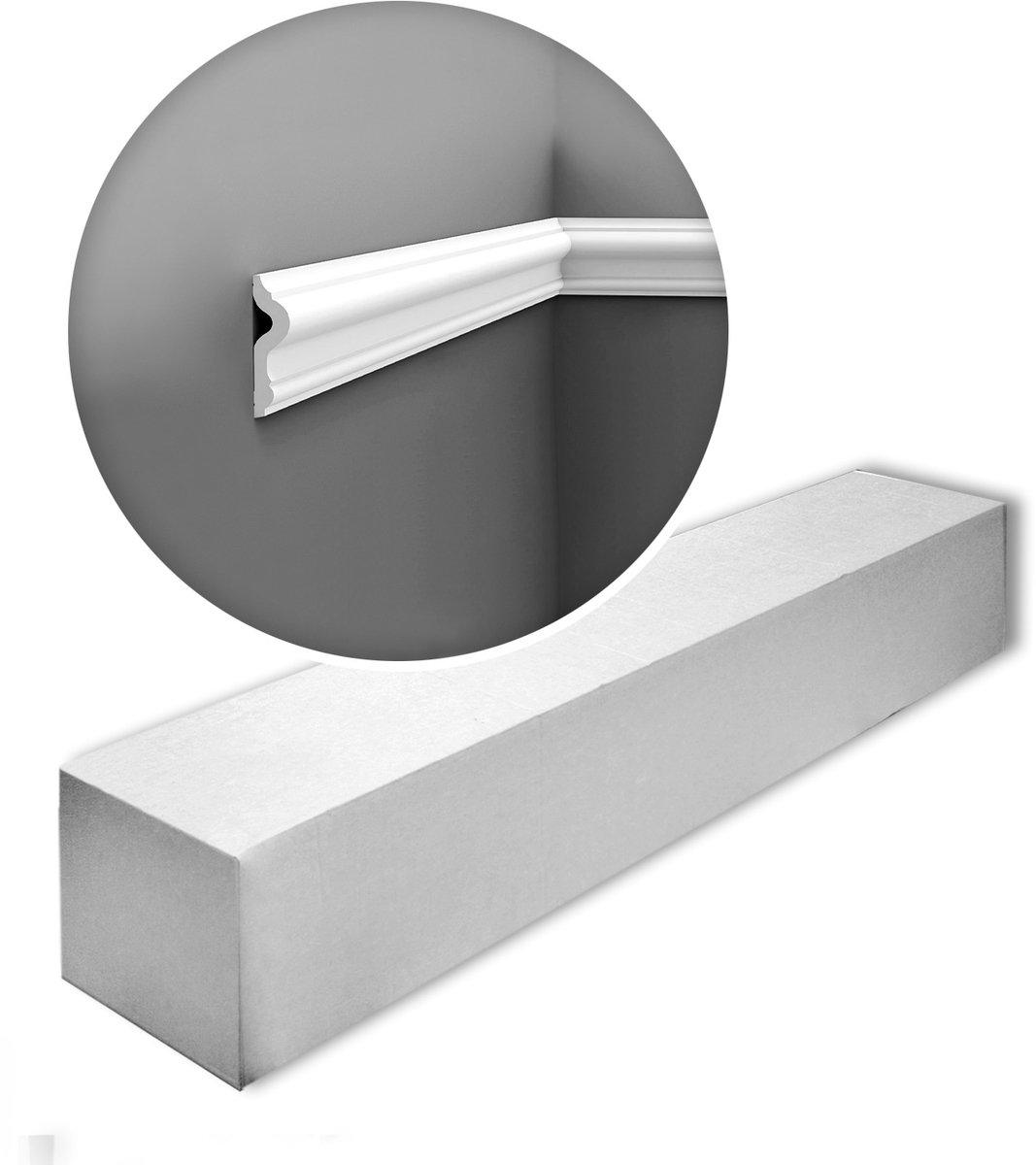Orac Decor PX202-box AXXENT 1 doos 28 stukken Wandlijst tijdeloos klassieke stijl wit | 56 m