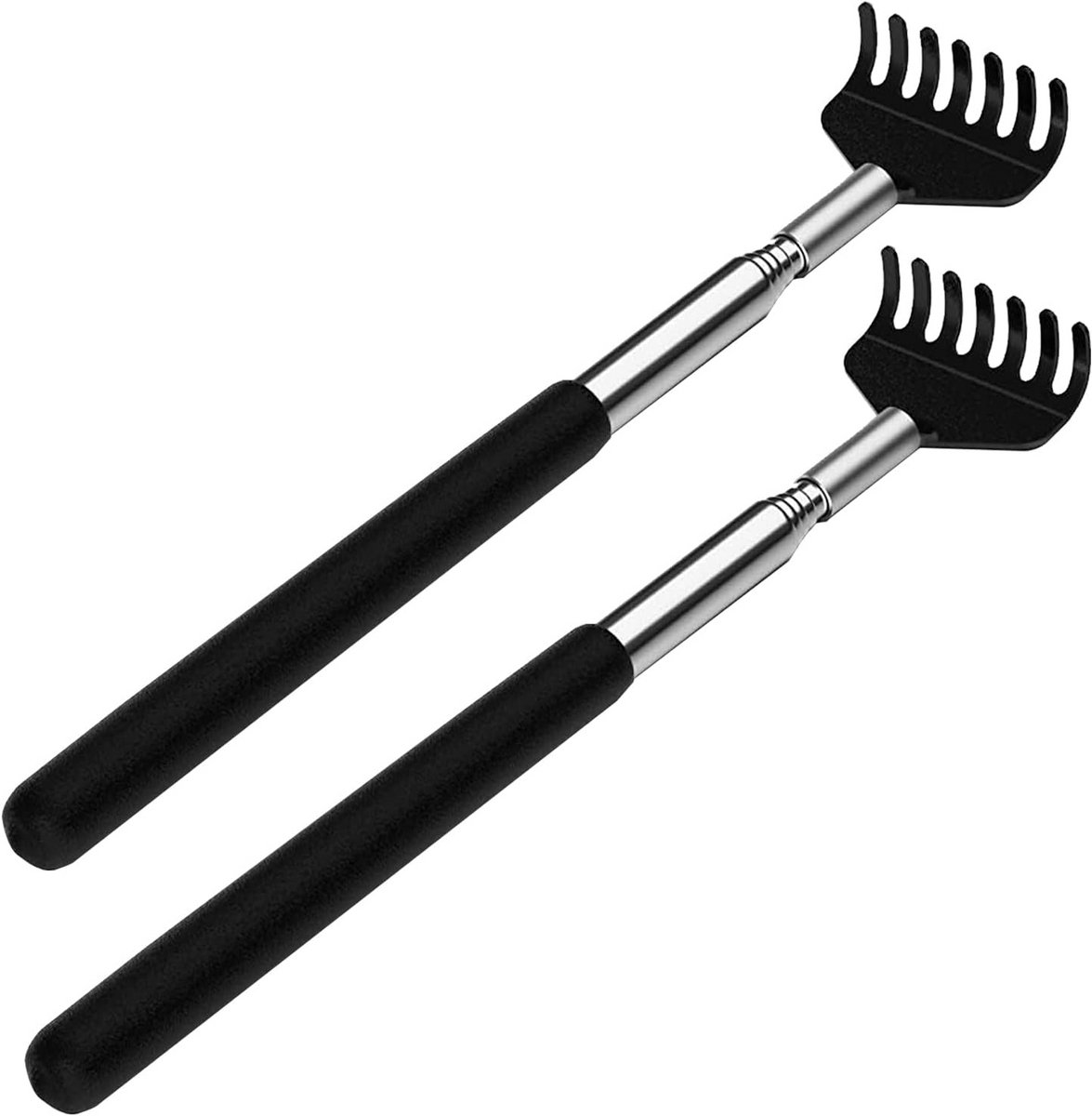 Telescopische rugkrabber - 2 stuks roestvrij staal - Ergonomische handgreep voor verlichting van jeuk