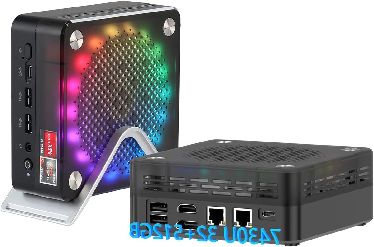 Mini PC – Mini Computer – Desktop PC – Micro PC – Compact PC – AMD Ryzen 5 7430U – 32GB RAM & 512GB SSD – 4K Radeon Graphics & WiFi 6