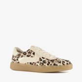 Tamaris dames sneakers met panterprint beige