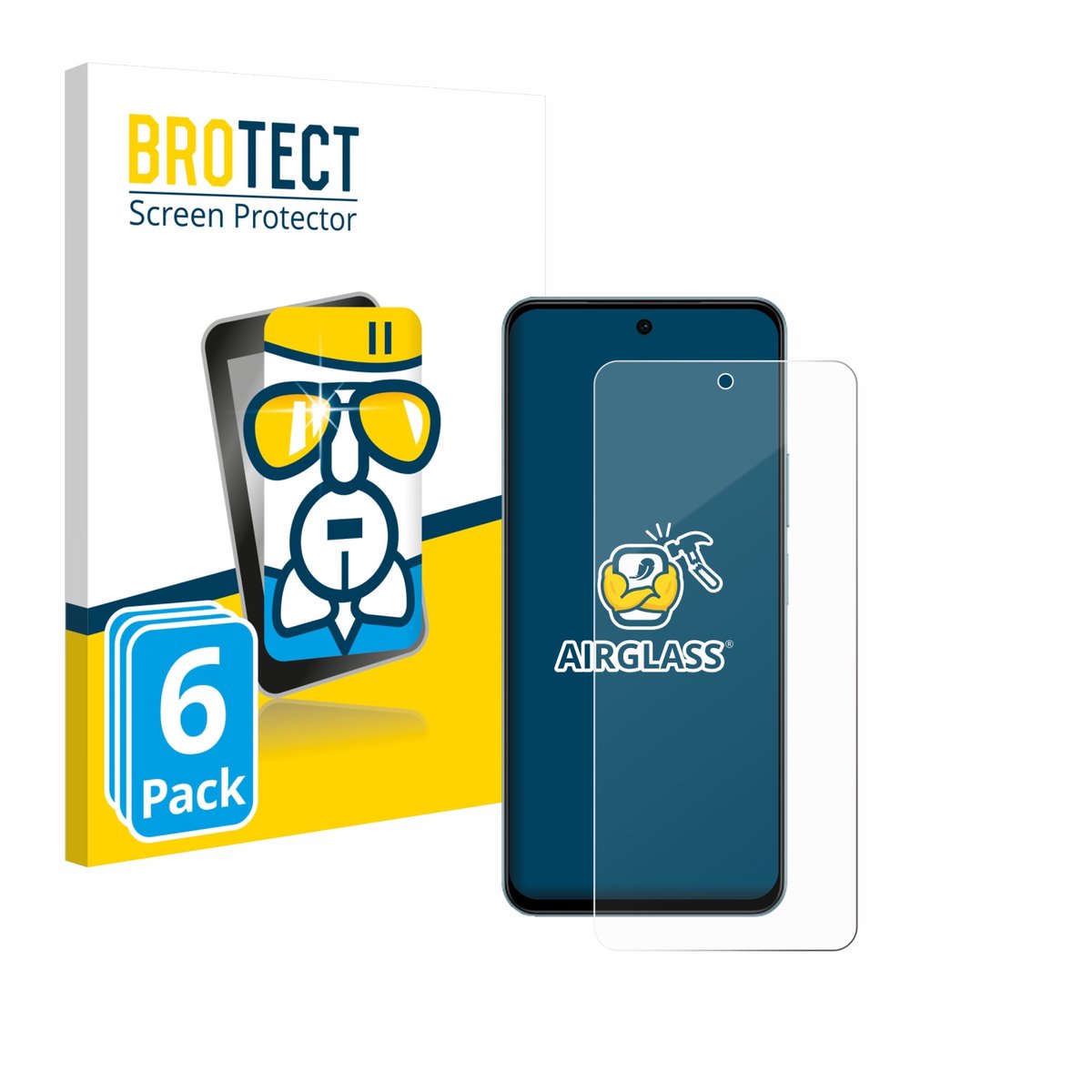 Screenprotector 6 Stuks voor Vivo Y31 Pro Beschermglas transparant