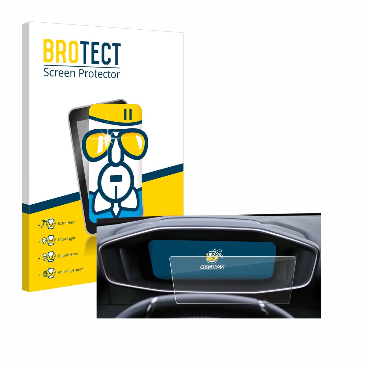 Screenprotector voor Peugeot 2008 2022 Cockpit Beschermglas transparant
