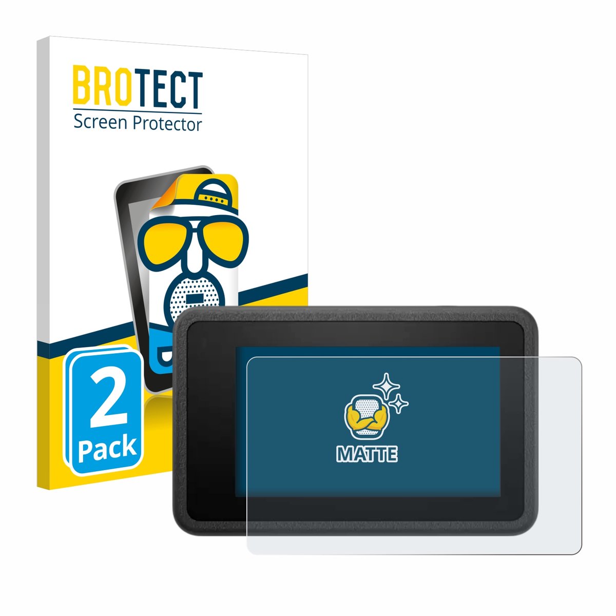 BROTECT - Screenprotector voor DJI Osmo Action 4 - Folie Beschermfolie matte 2 Stuks