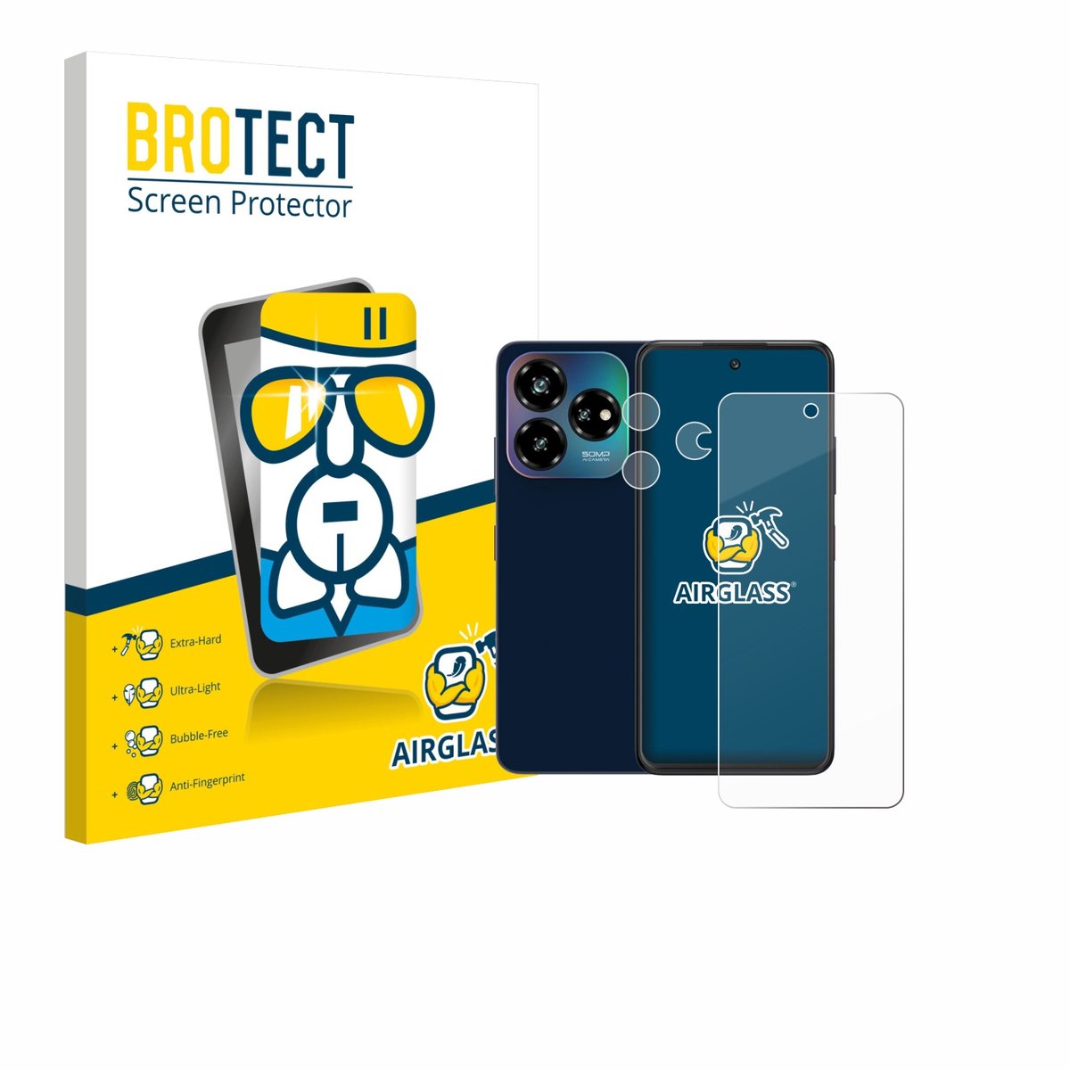 Screenprotector voor ZTE Blade V60 Vita (Voor+Camera) Beschermglas transparant