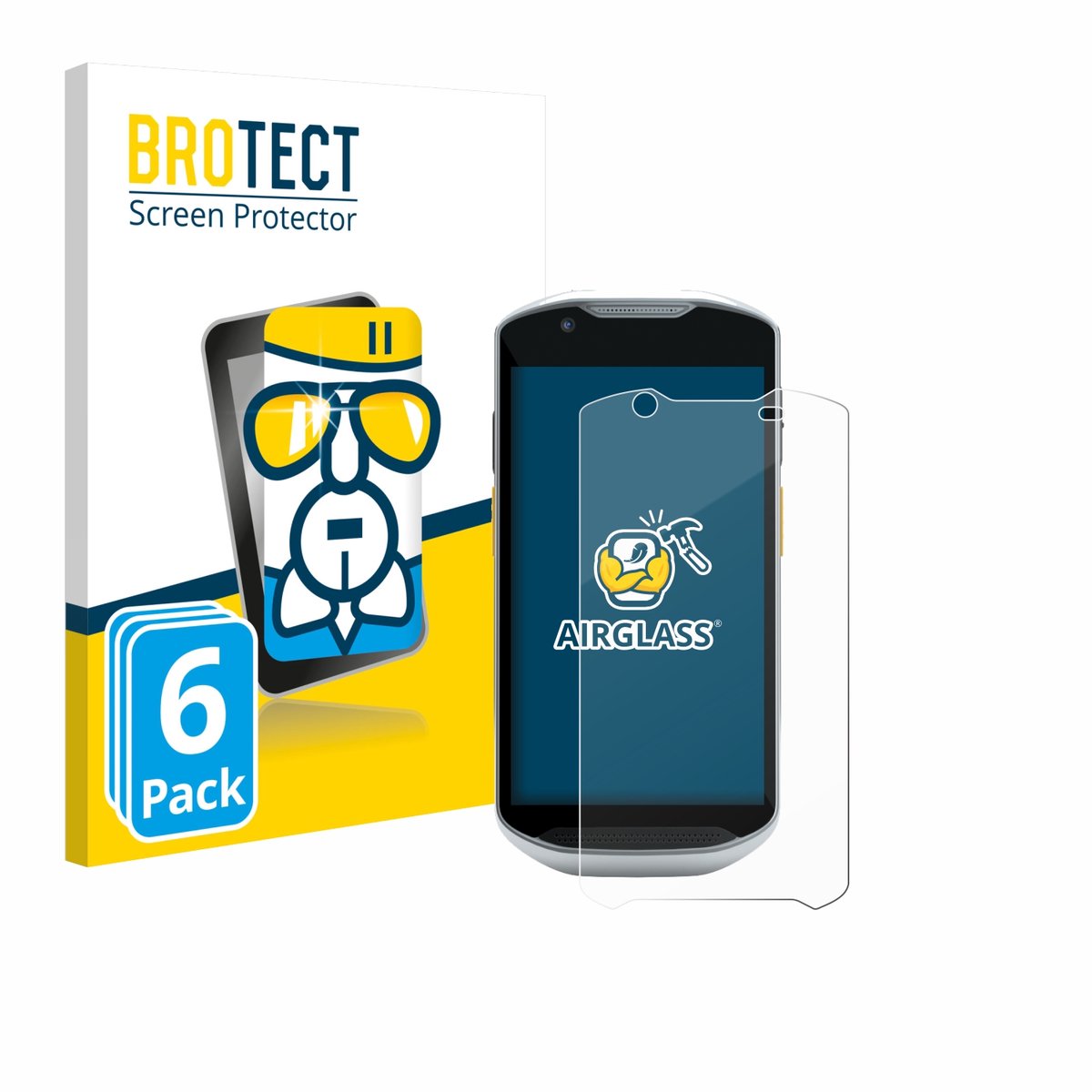 Screenprotector 6 Stuks voor Zebra TC52x-HC Beschermglas transparant