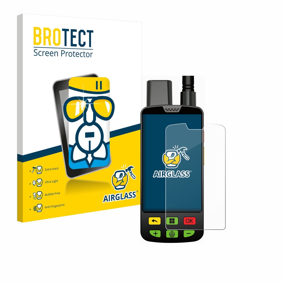 Screenprotector voor Aduro Locit GPS Beschermglas transparant
