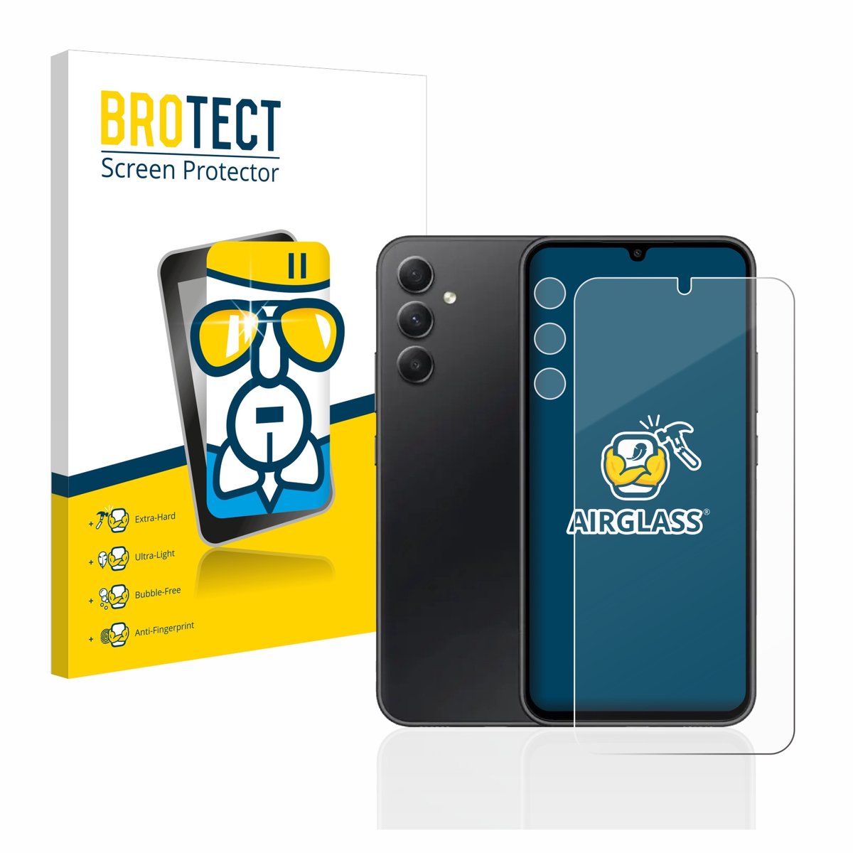 Screenprotector voor Samsung Galaxy A34 5G (Voor+Camera) Beschermglas transparant