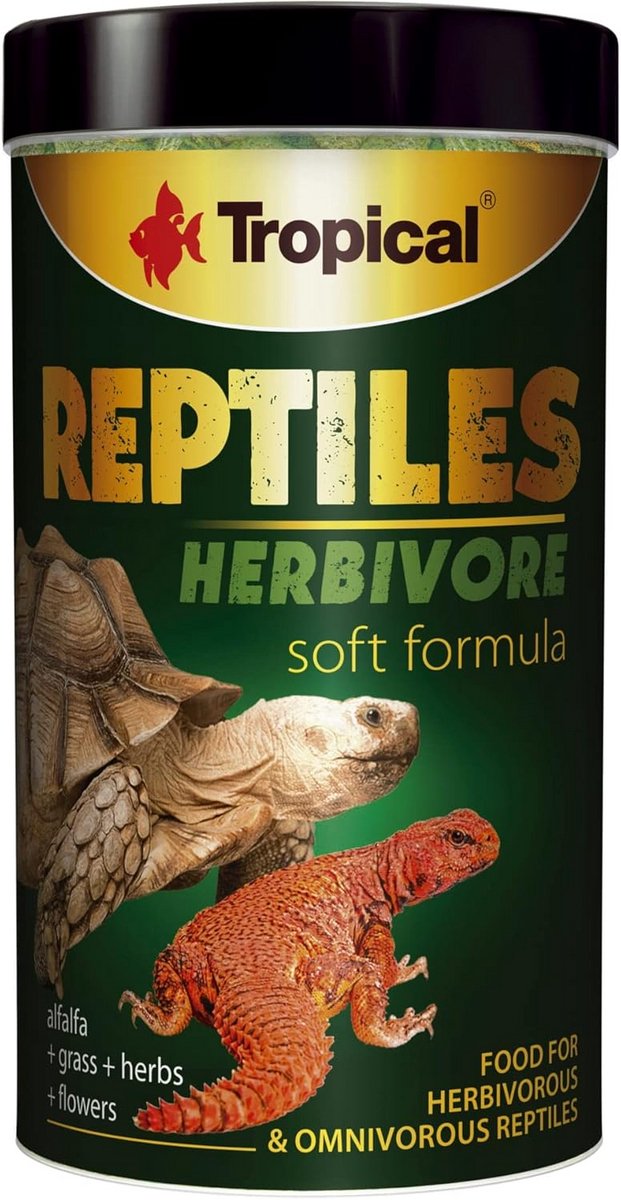 Kruidenvoer voor Herbivore Reptielen - 250g Zacht Voer voor Baardagamen, Leguanen en Schildpadden