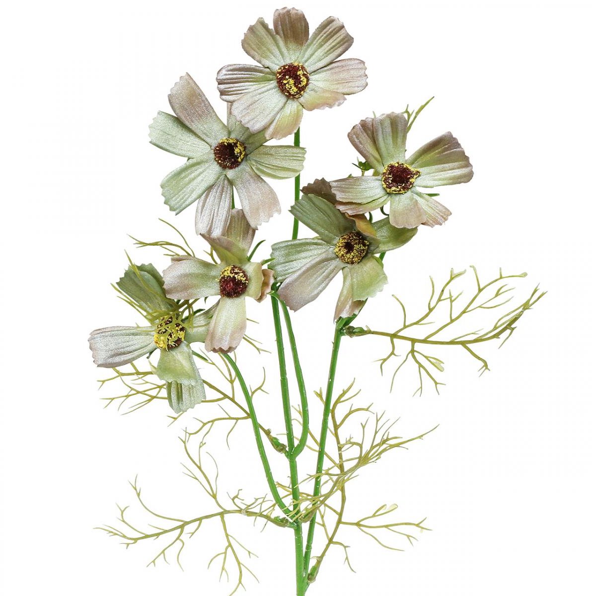 Viana Cosmea sieradenmand groen zomer kunstbloemen 61cm groente