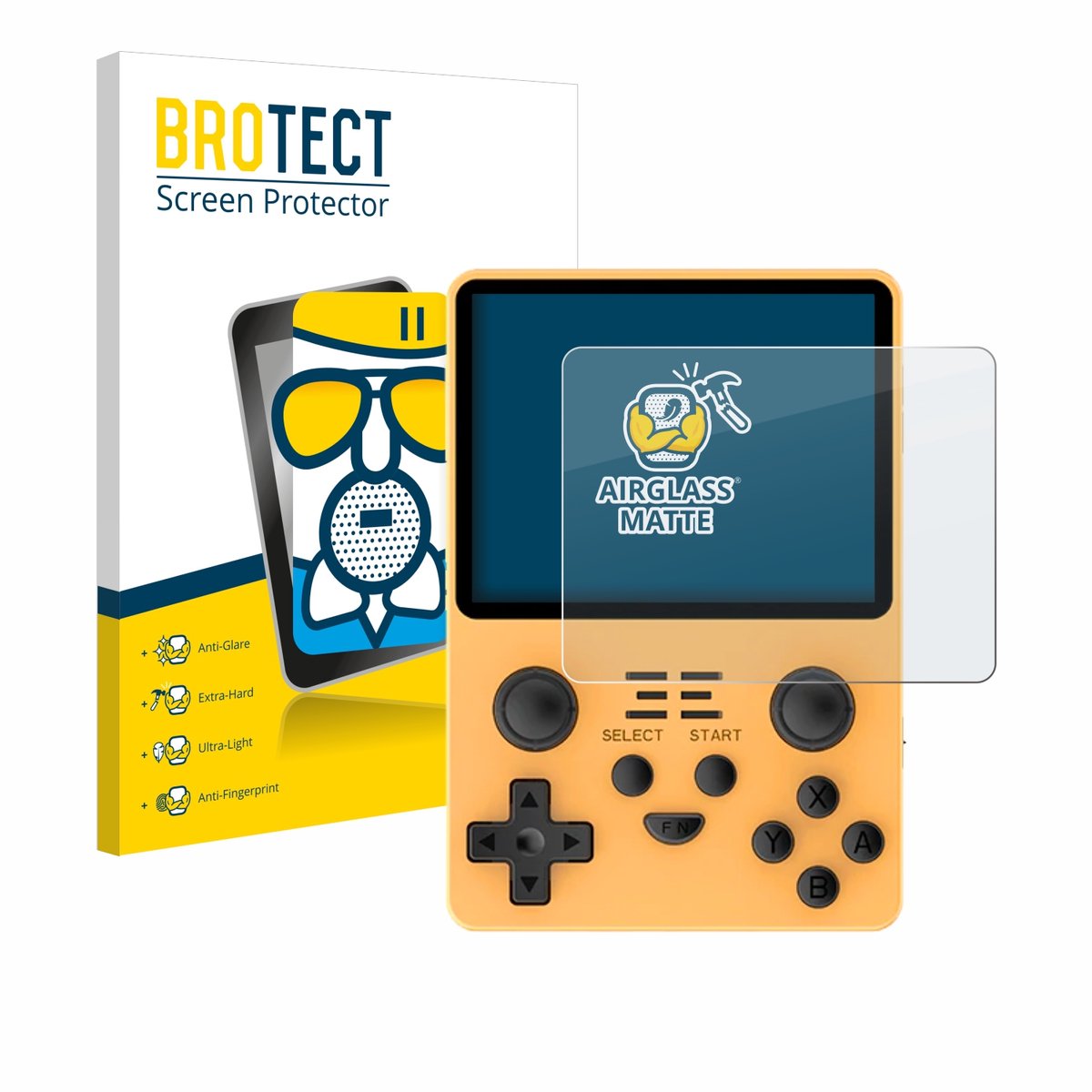 BROTECT - Screenprotector voor Powkiddy RGB20S - Folie Beschermfolie Beschermglas matte