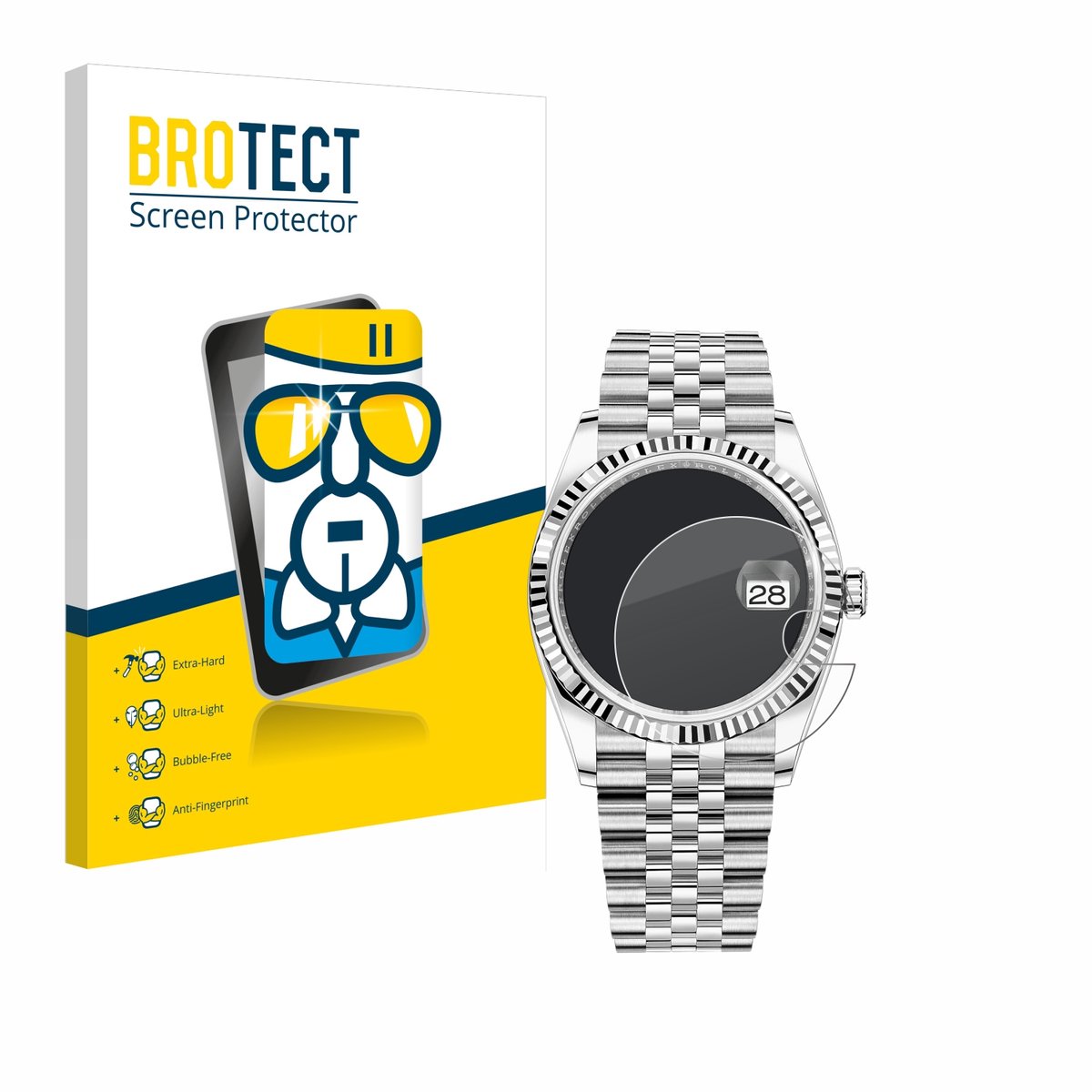Screenprotector voor Rolex Oyster Perpetual Datejust 36 Beschermglas transparant