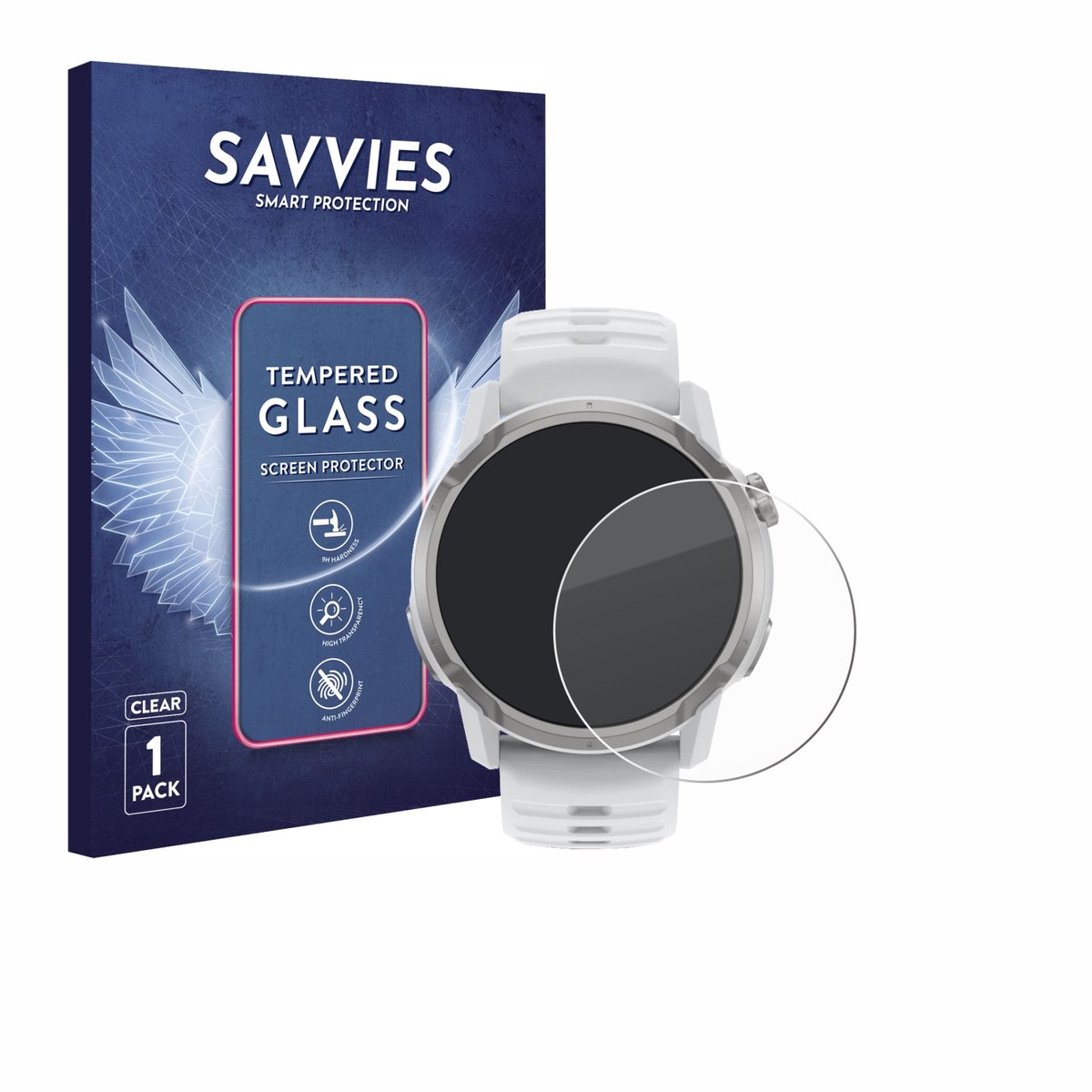 Savvies - Glas Screenprotector voor Coros Apex 4 (46 mm) - Gehard Beschermglas 9H