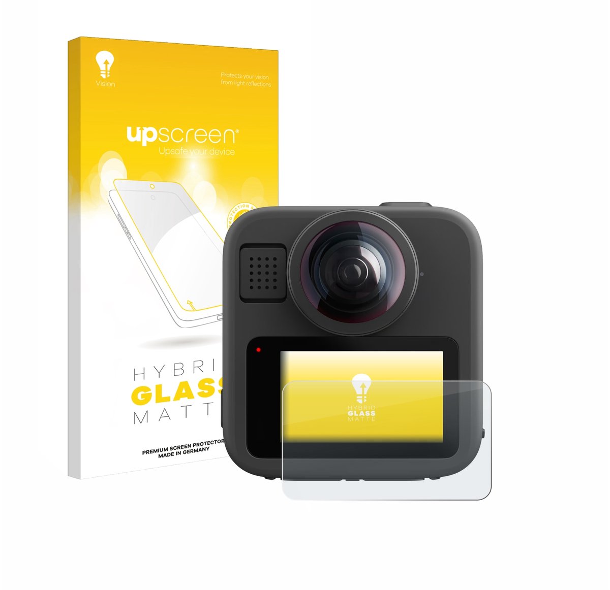 upscreen - Screenprotector voor GoPro Max 2 - Folie Beschermfolie Beschermglas matte