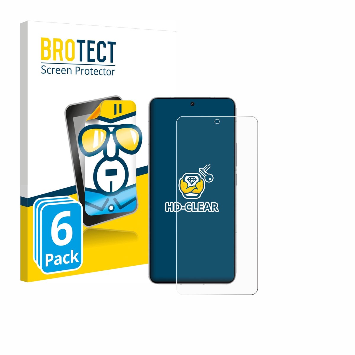 BROTECT - Screenprotector voor Vivo iQOO 15 - Folie Beschermfolie transparant 6 Stuks