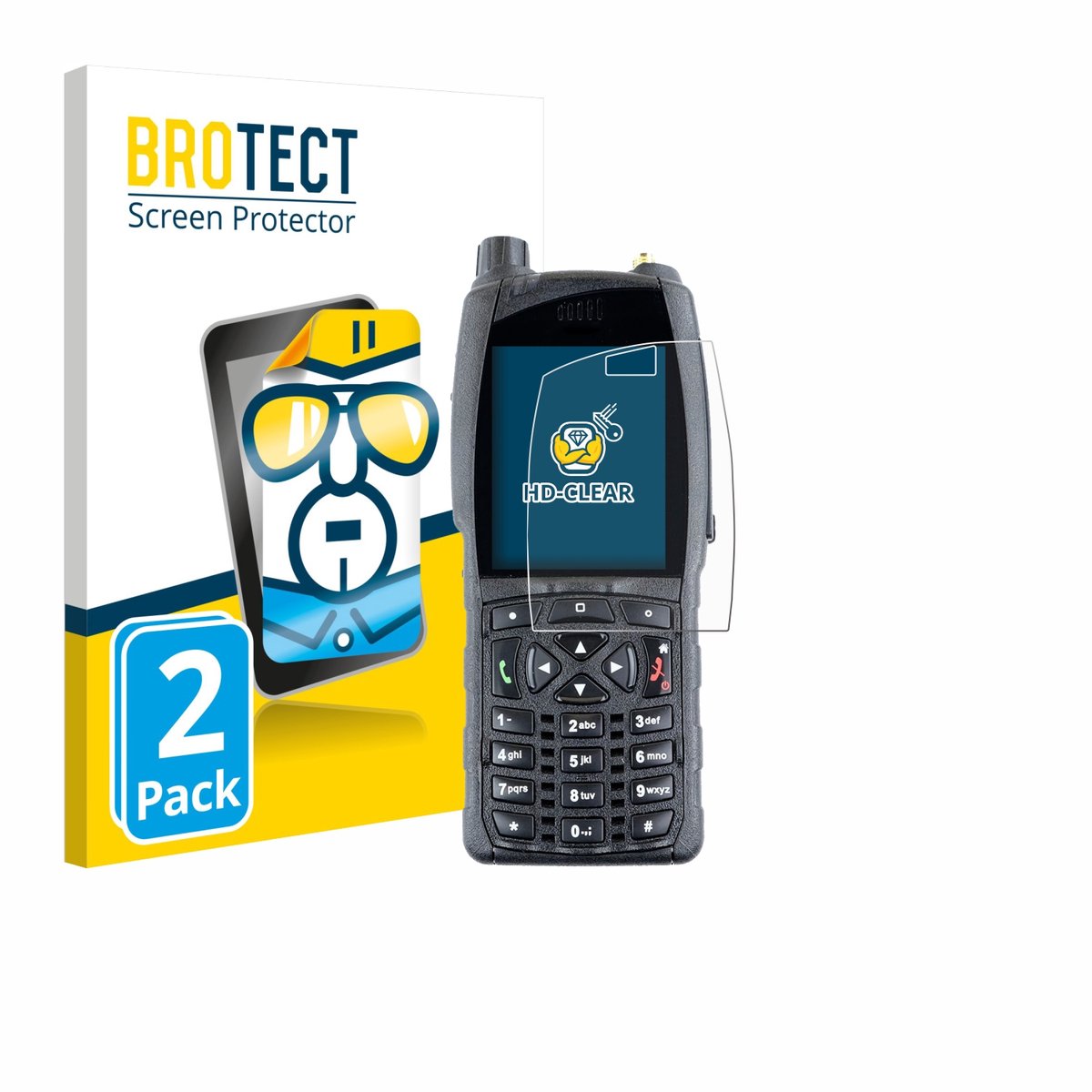 BROTECT - Screenprotector voor Sepura SC2020 - Folie Beschermfolie transparant 2 Stuks