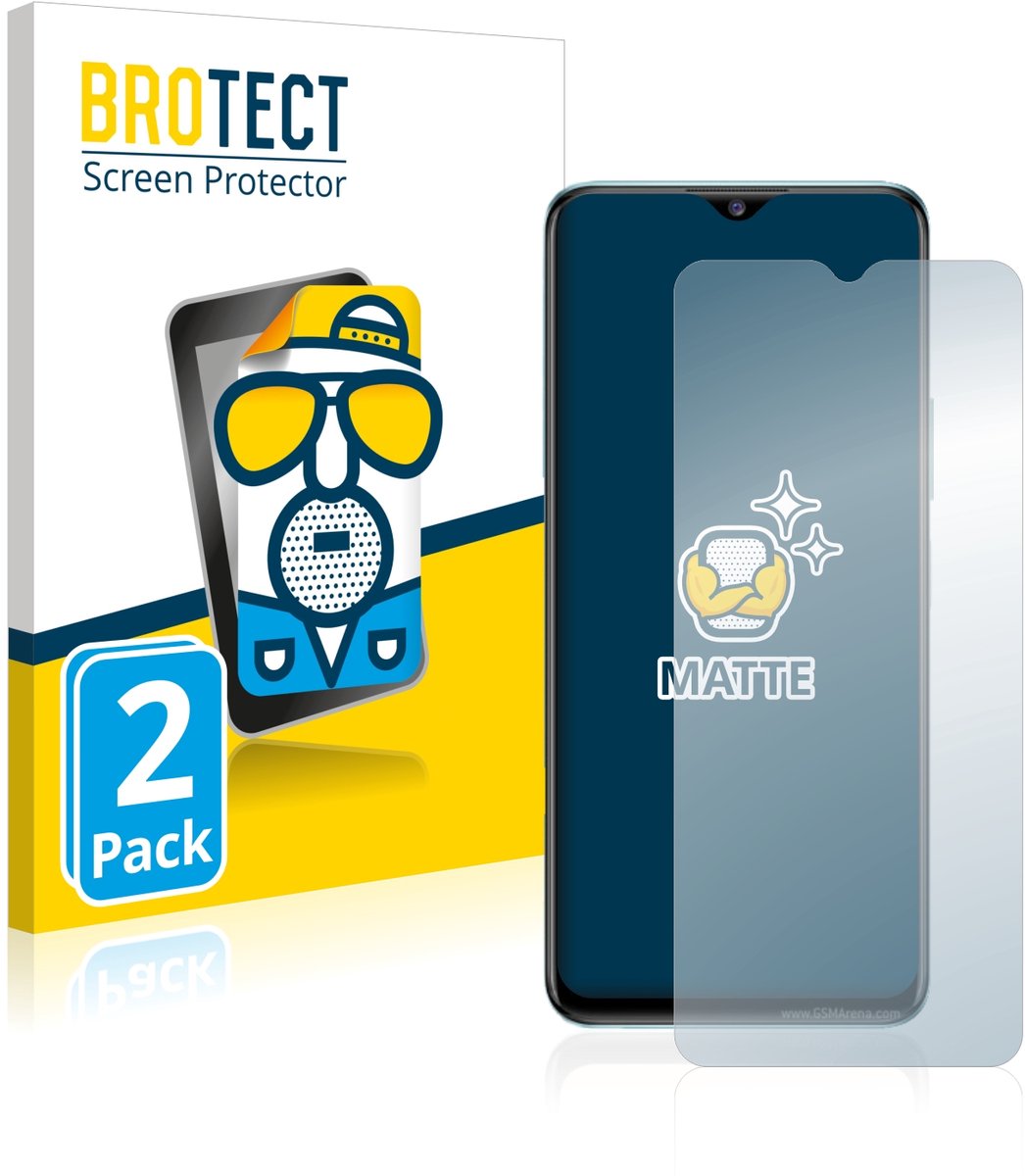 BROTECT - Screenprotector voor Vivo Y76 5G - Folie Beschermfolie matte 2 Stuks