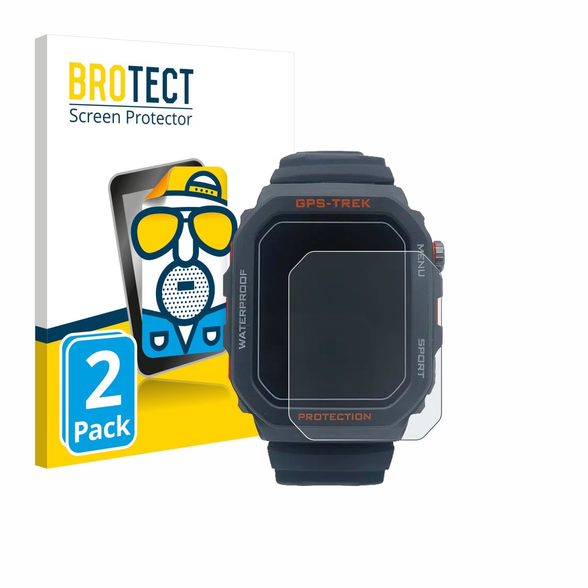BROTECT - Screenprotector voor Banlvs Smartwatch 1.73" - Folie Beschermfolie matte 2 Stuks