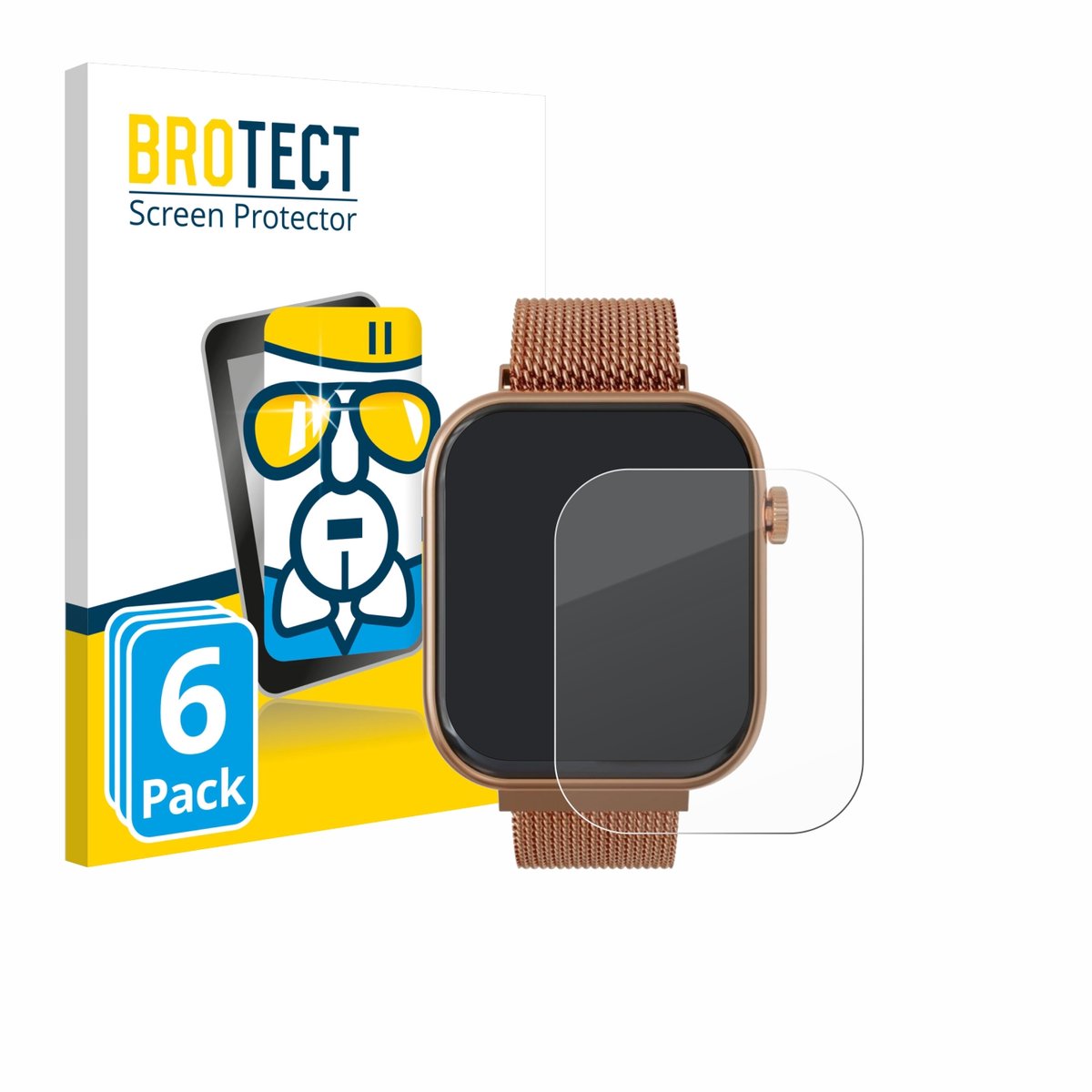 Screenprotector 6 Stuks voor Techmade M-GLAM011 1.75" Beschermglas transparant
