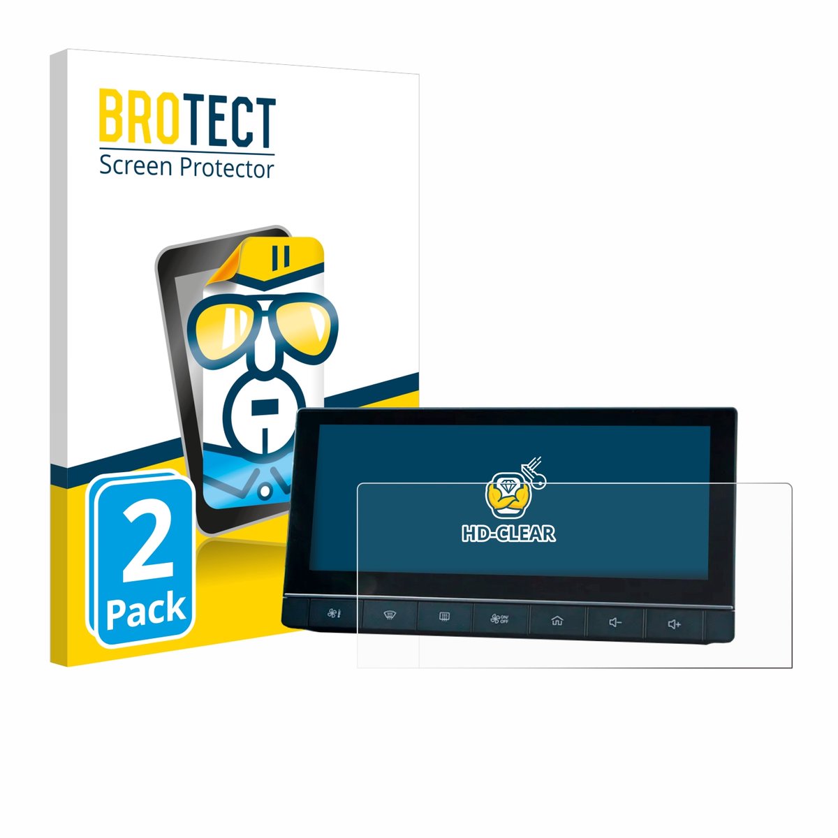 BROTECT - Screenprotector voor MG 5 IPS-HD 10.25" - Folie Beschermfolie transparant 2 Stuks