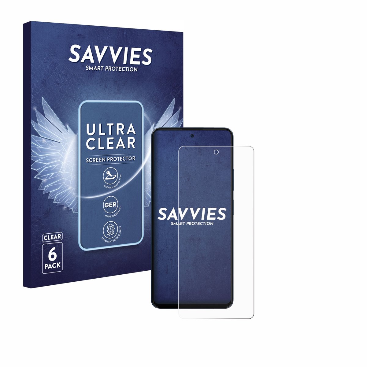 Savvies - Screenprotector voor Blackview Shark 8 - Folie Beschermfolie transparant 6 Stuks