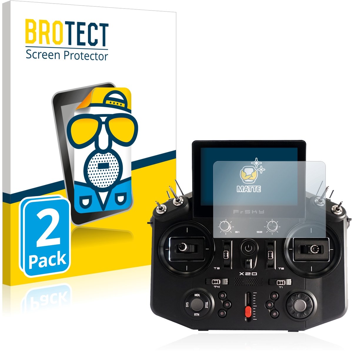 BROTECT - Screenprotector voor FrSky Tandem X20 - Folie Beschermfolie matte 2 Stuks