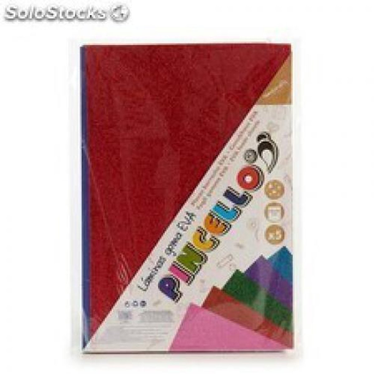 Pincello knutselset Eva foam glitter A4 - 5 kleuren moosgummi vellen.