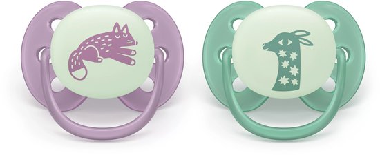 Philips Avent Ultra Soft Nighttime - 6 tot 18 maanden - Glow-in-the-dark fopspeen - SCF094/04 van Merkloos — afbeelding 5