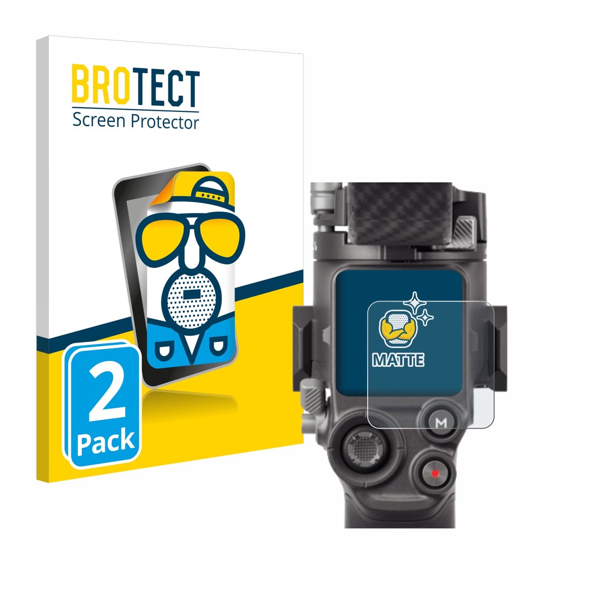 BROTECT - Screenprotector voor DJI RS 4 Pro - Folie Beschermfolie matte 2 Stuks