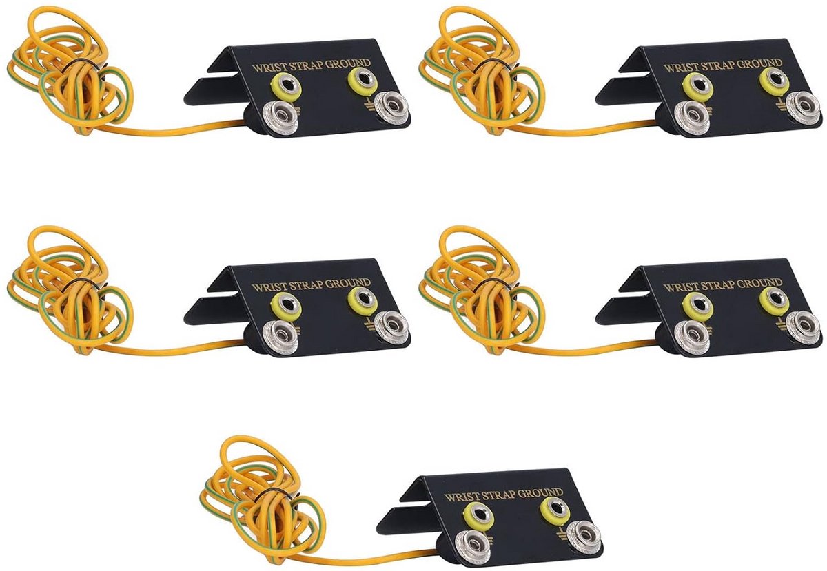 5x ESD Polsband Aardingspunt Connector Systeem voor Werkbank