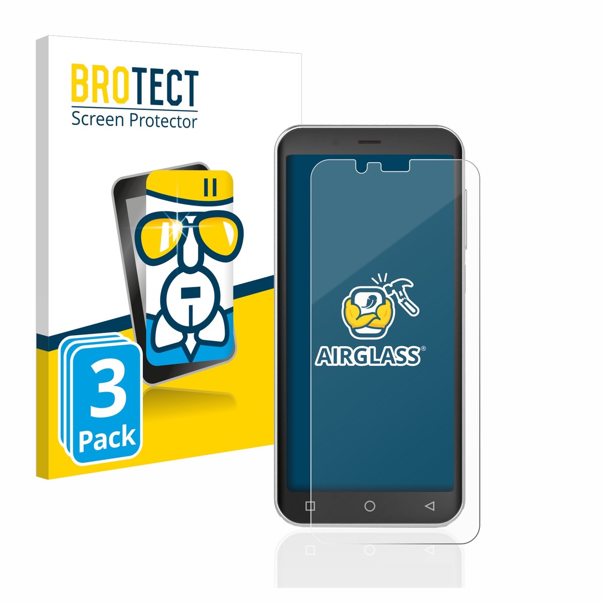 Screenprotector 3 Stuks voor Emporia Smart 4 Beschermglas transparant