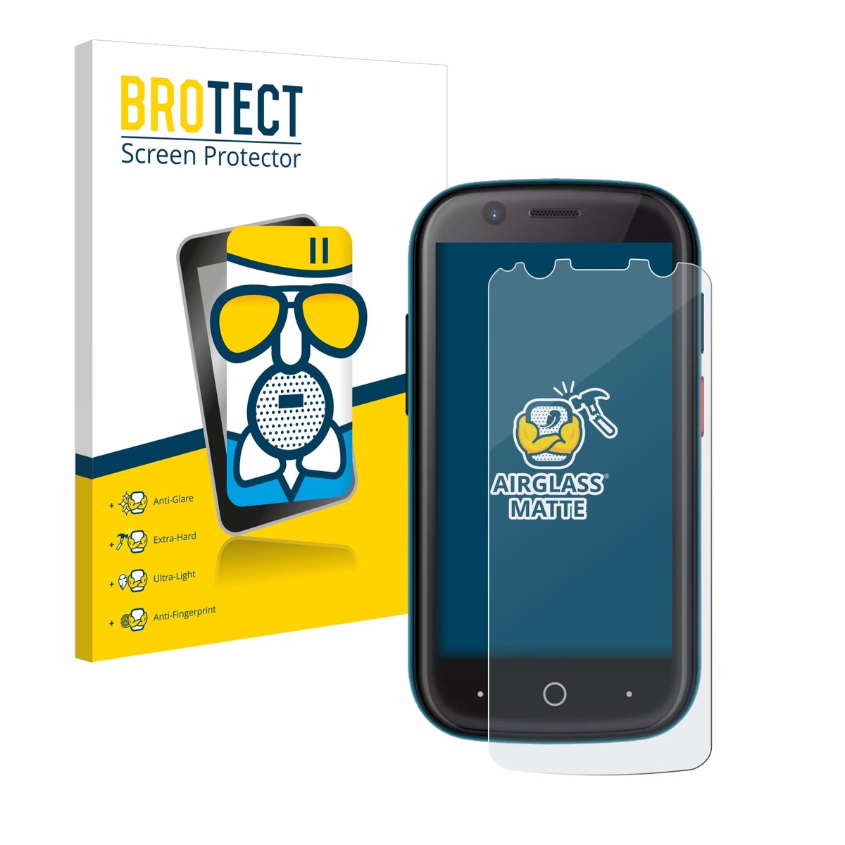 BROTECT - Screenprotector voor Unihertz Jelly 2 - Folie Beschermfolie Beschermglas matte