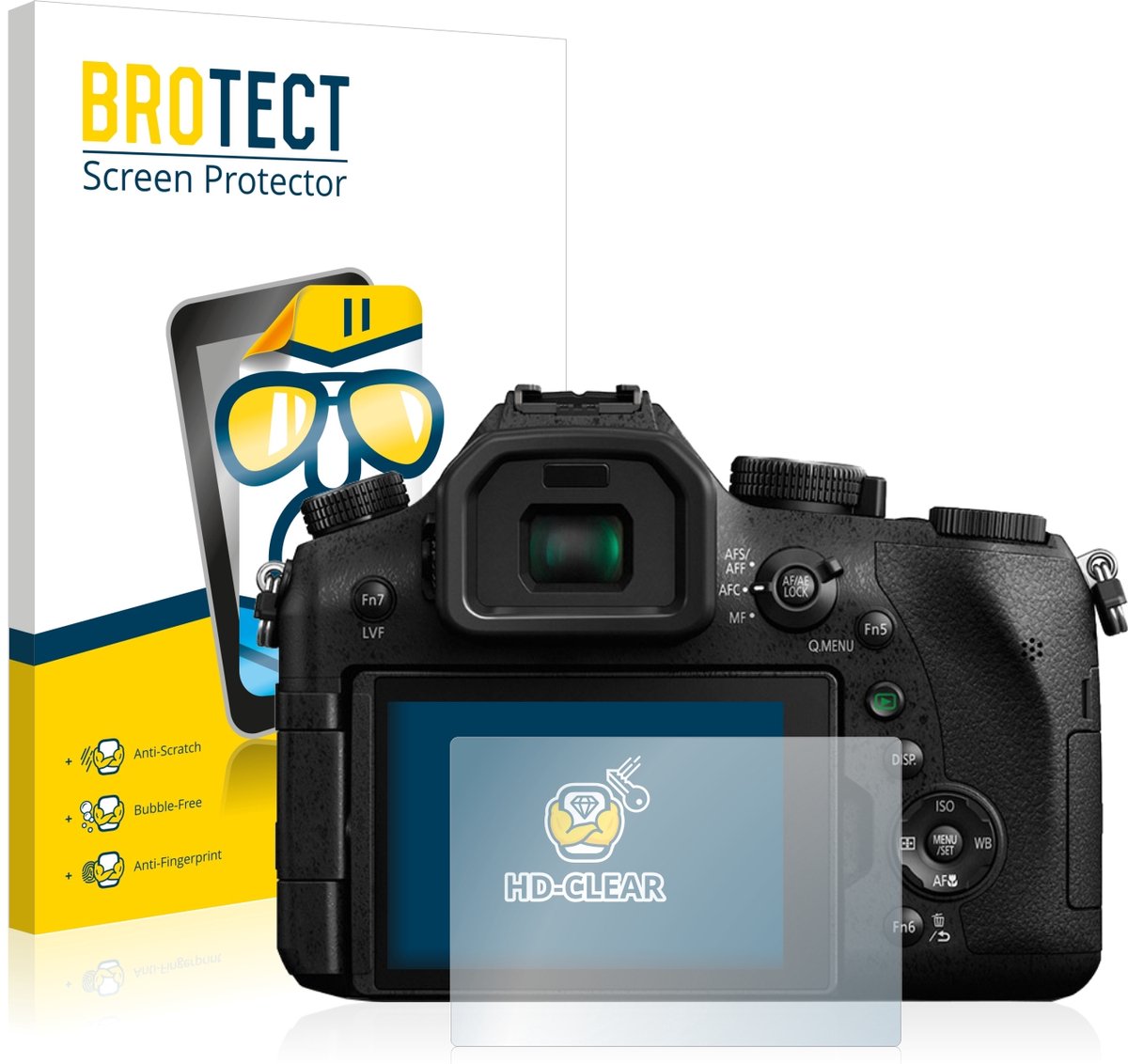 BROTECT - Screenprotector voor Panasonic Lumix DMC-FZ2000 - Folie Beschermfolie transparant 2 Stuks