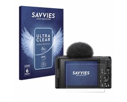 Savvies - Screenprotector voor Sony ZV-1F - Folie Beschermfolie transparant 6 Stuks