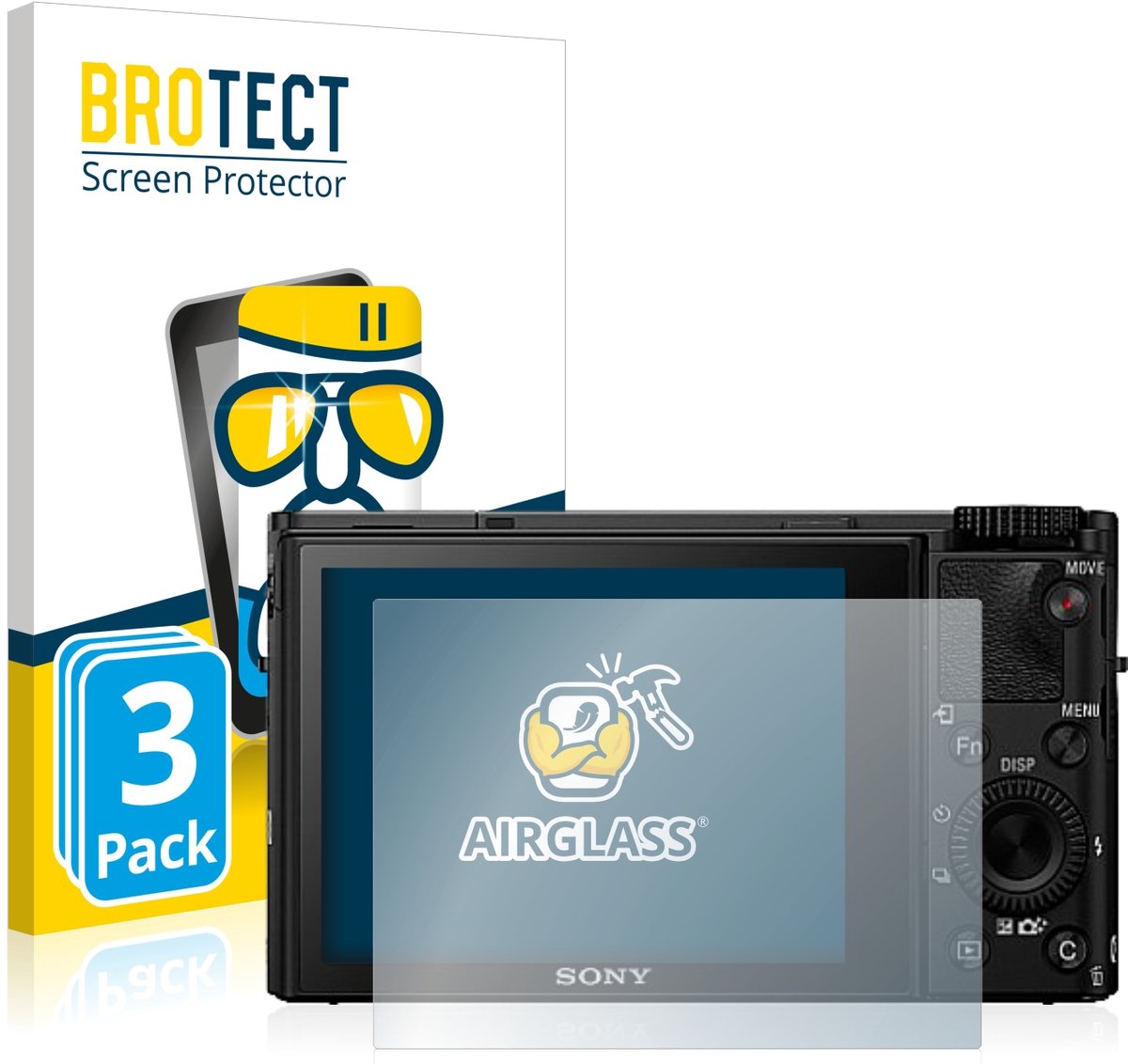 Screenprotector 3 Stuks voor Sony Cyber-Shot DSC-RX100 IV Beschermglas transparant