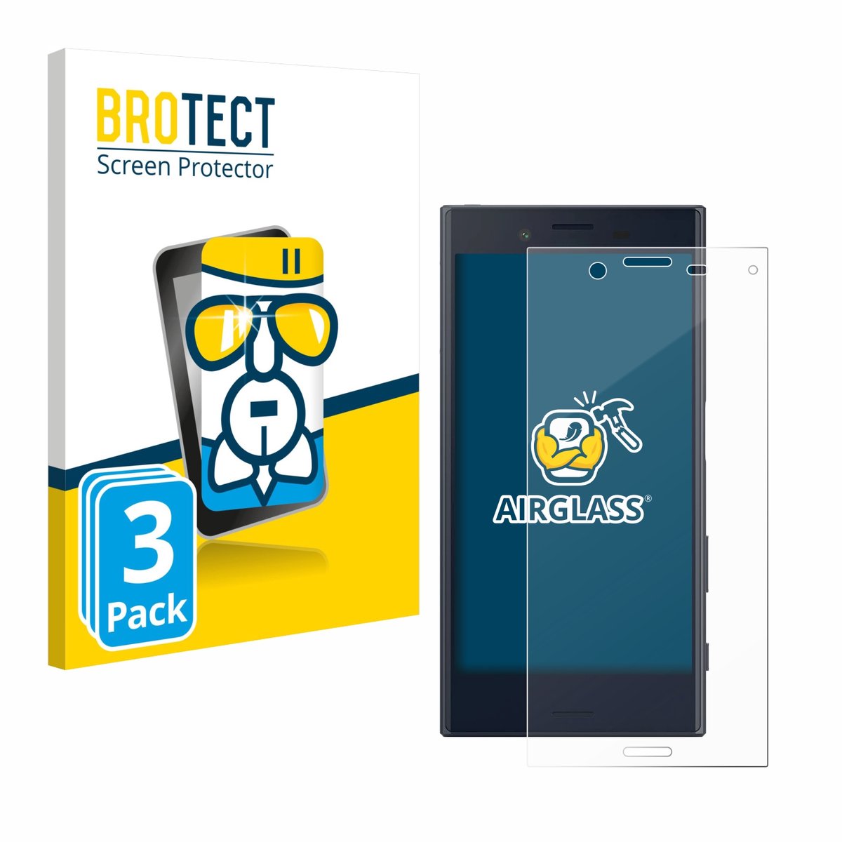 Screenprotector 3 Stuks voor Sony Xperia X Compact Beschermglas transparant