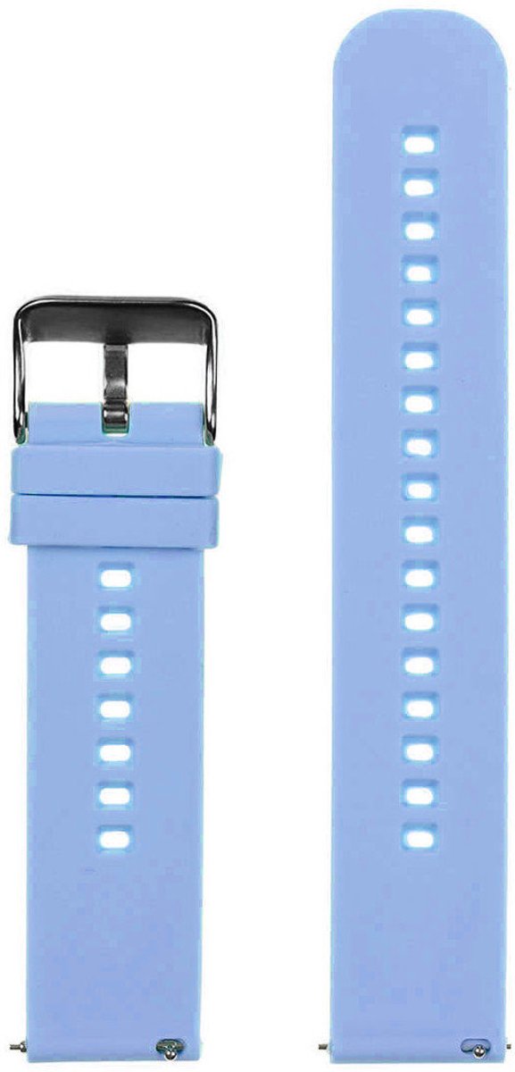 Pacific U27 rubberen horlogeband - licht paar-zwart - 20 mm