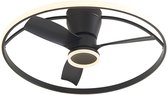 QAZQA steer - Dimbare LED Stille Plafondventilator met Verlichting | Lamp en Afstandsbediening - 1 lichts - Ø 76 cm - - Woonkamer | Slaapkamer