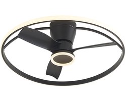 QAZQA steer - Dimbare LED Stille Plafondventilator met Verlichting | Lamp en Afstandsbediening - 1 lichts - Ø 76 cm - - Woonkamer | Slaapkamer
