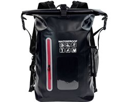 Waterdichte rugzak, drijvende rugzak, geschikt voor kajakken en strandactiviteiten, vochtbestendige outdoortas - zwart