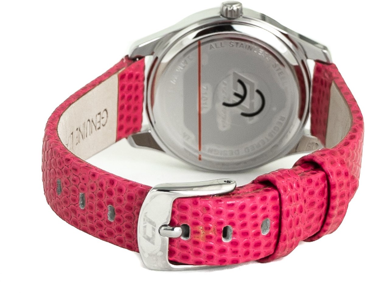 Chronotech CC7101LS-15 - Dameshorloge - Kwarc - Roze - Staal