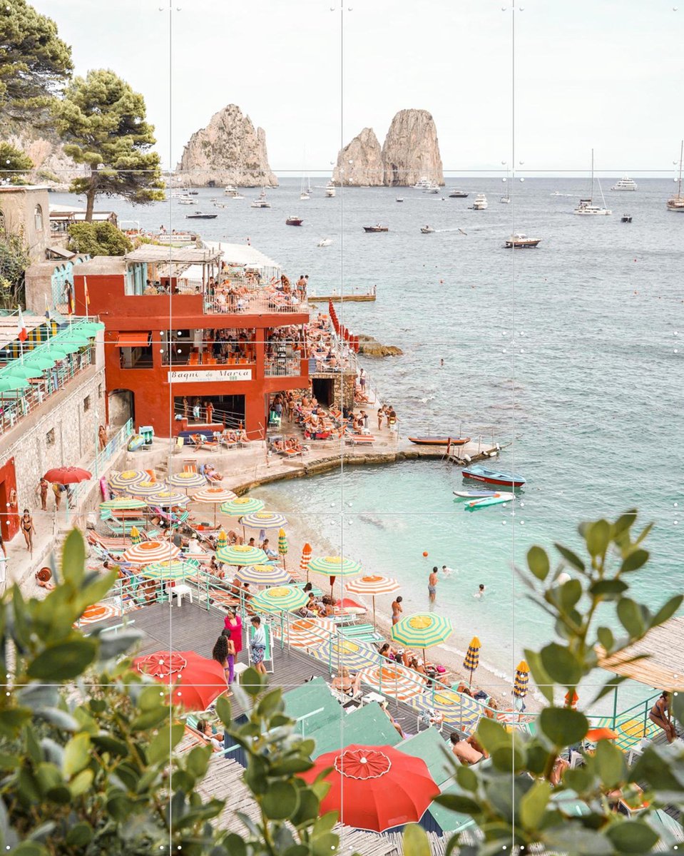 IXXI Bagni di Maria Capri, Henrike Schenk - 80 x 100 cm - Gratis ophangtool - Grote wanddecoratie en posters - Kleurrijk, Fotografie, Woonkamer