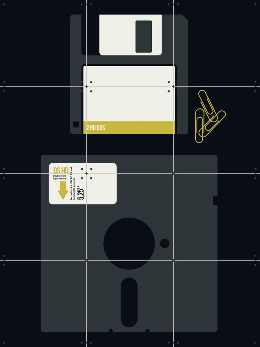 IXXI Floppy, Bo Lundberg - 60 x 80 cm - Gratis ophangtool - Grote wanddecoratie en posters - Digitale Kunst, Illustraties, Grafisch Ontwerp