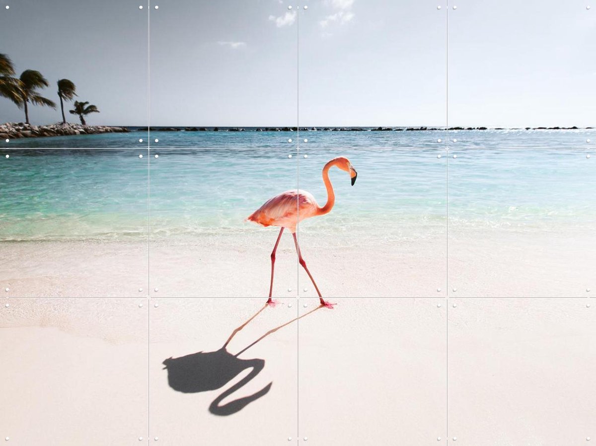 IXXI Pink Paradise, Claire Droppert - 80 x 60 cm - Gratis ophangtool - Grote wanddecoratie en posters - Naturalisme, Realisme, Minimalisme, Kleurrijk