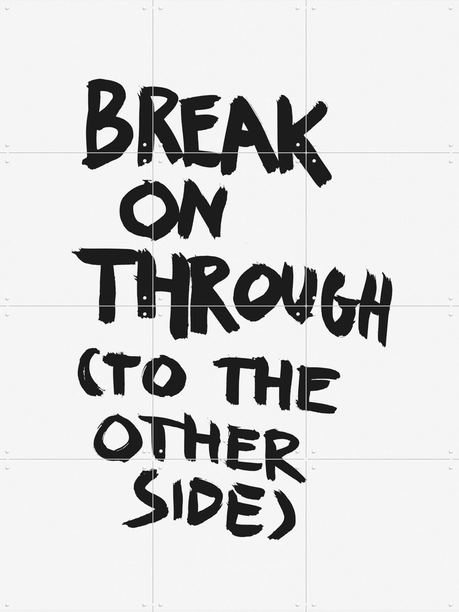 IXXI Break on through, Marcus Kraft - 60 x 80 cm - Gratis ophangtool - Grote wanddecoratie en posters - Grafisch Ontwerp, Typografie, Illustraties