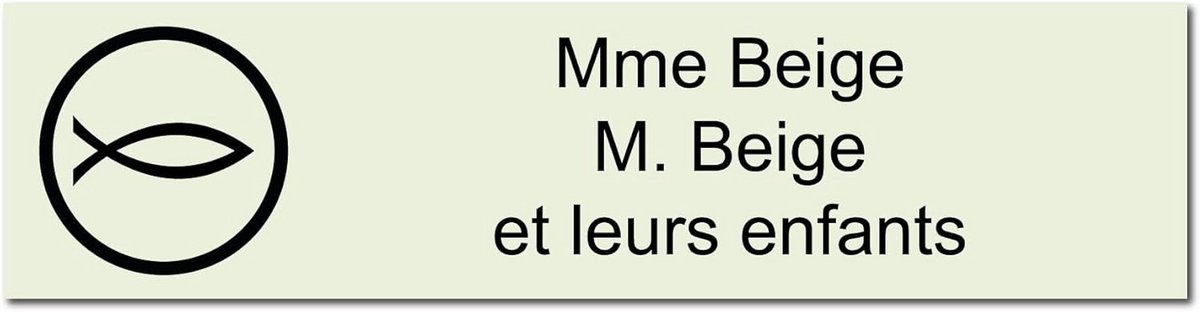 Personaliseerbaar Naamplaatje Beige 10 x 2,5 cm met 1 tot 3 Regels
