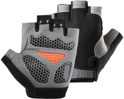 Mountainbikehandschoenen voor dames en heren, unisex, met halve vingers, antislip gelvulling, schokabsorberende en ademende handpalm voor motorrijden, fietsen, mountainbiken, fitness en andere sporten.