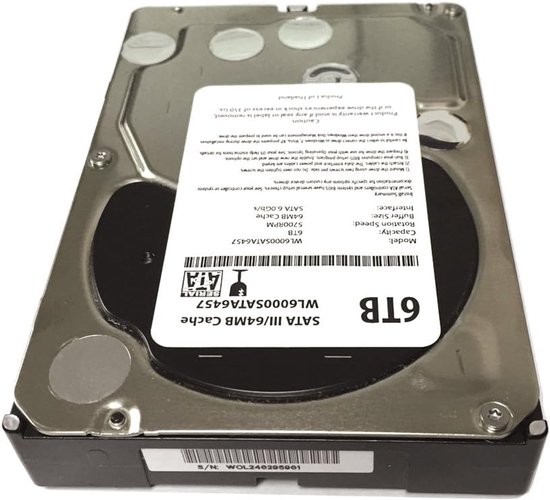 Interne Harde Schijf - Opslagmedium Schijf - Desktop PC NAS - 6TB Capaciteit 5700 RPM - 35 inch van Merkloos — afbeelding 2