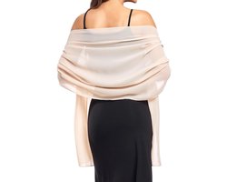 Sjaal Dames - Omslagdoek - 175x70 cm - Zacht & Huidvriendelijk - Glans Van Zijde - Dunne Omslagsjaal - Modesjaal - Zachte Chiffon Sjaal- Stola - Neksjaal - Dames Sjaal - Omslagdoek Sjaal Lang Satijn - Cadeautje - Elegante